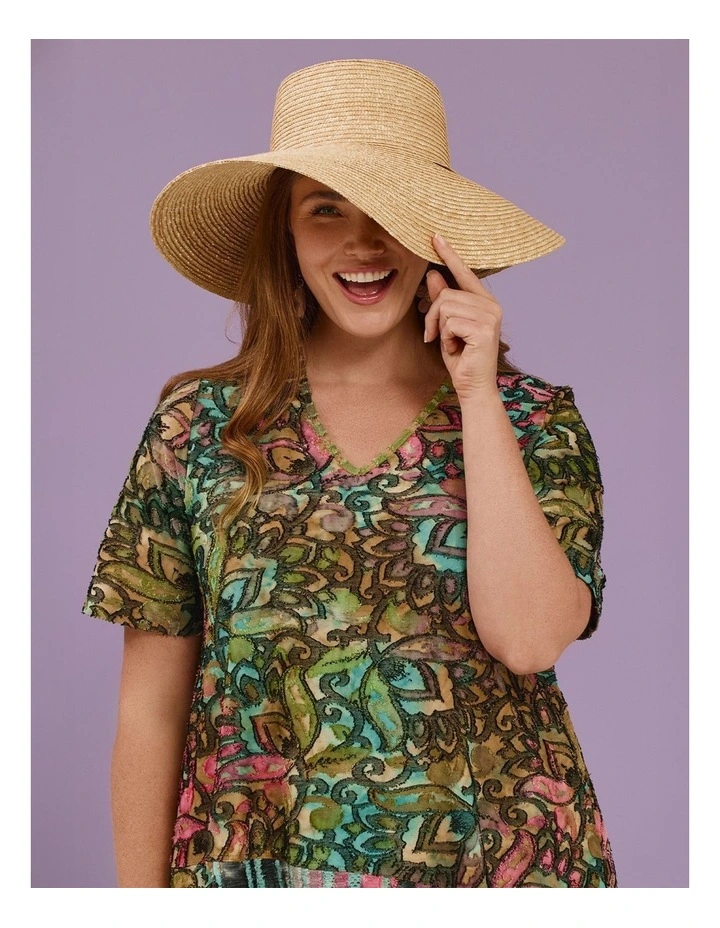 Floral Burnout Top Multi Print image 6