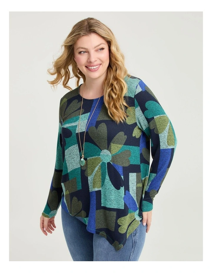 Bamboo Cosy Block Floral Print Top Print image 1