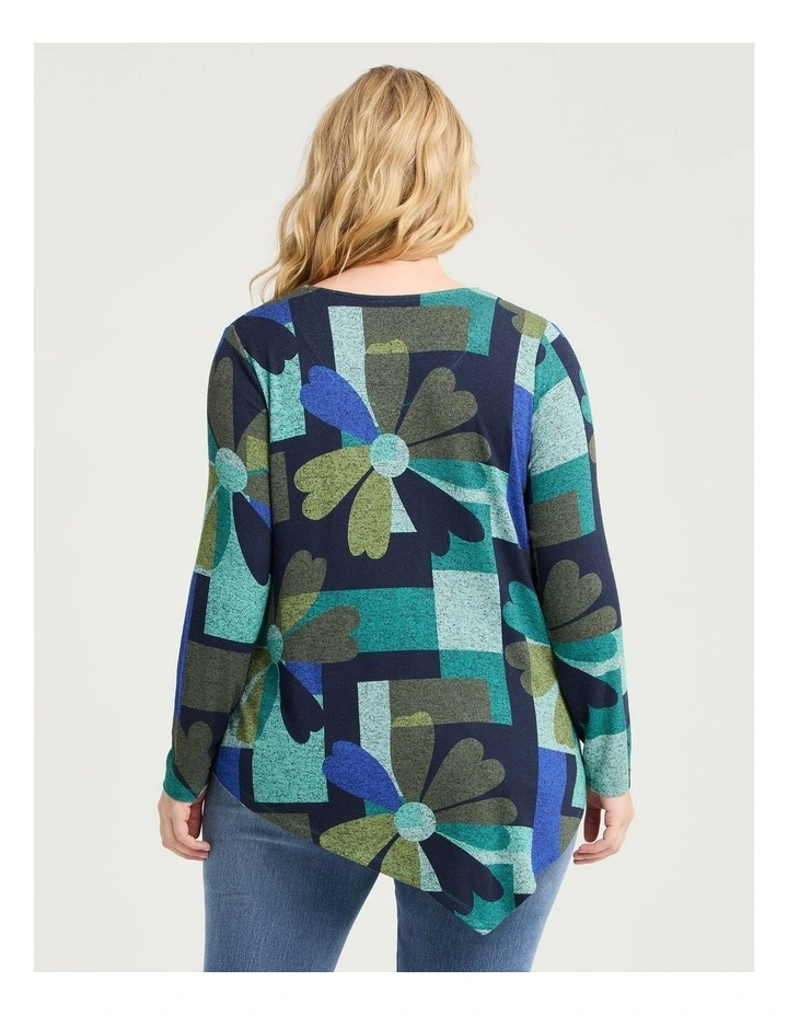 Bamboo Cosy Block Floral Print Top Print image 2