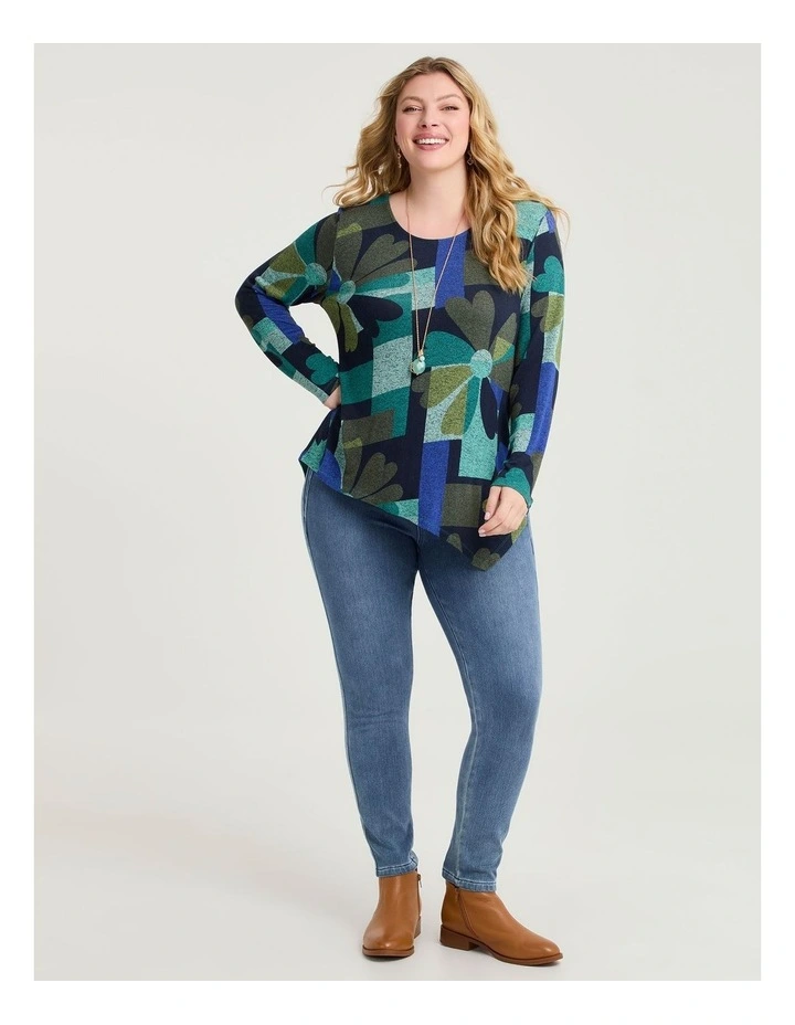 Bamboo Cosy Block Floral Print Top Print image 3