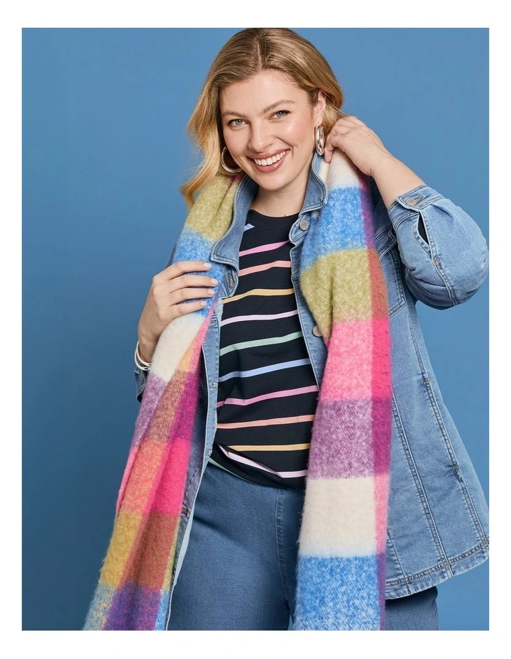 Cotton Multi Stripe Sweatshirt Stripe image 5