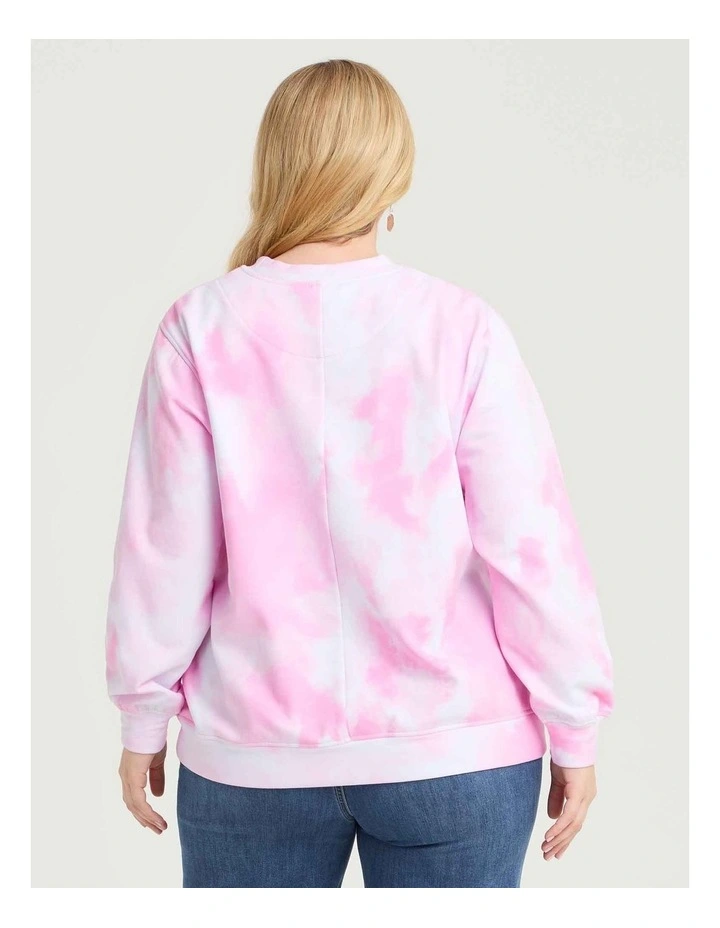 Cotton Palm Tie Dye Sweatshirt Print image 2
