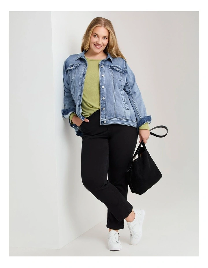 Cotton Hi-lo Seam Detail Top Pear image 4