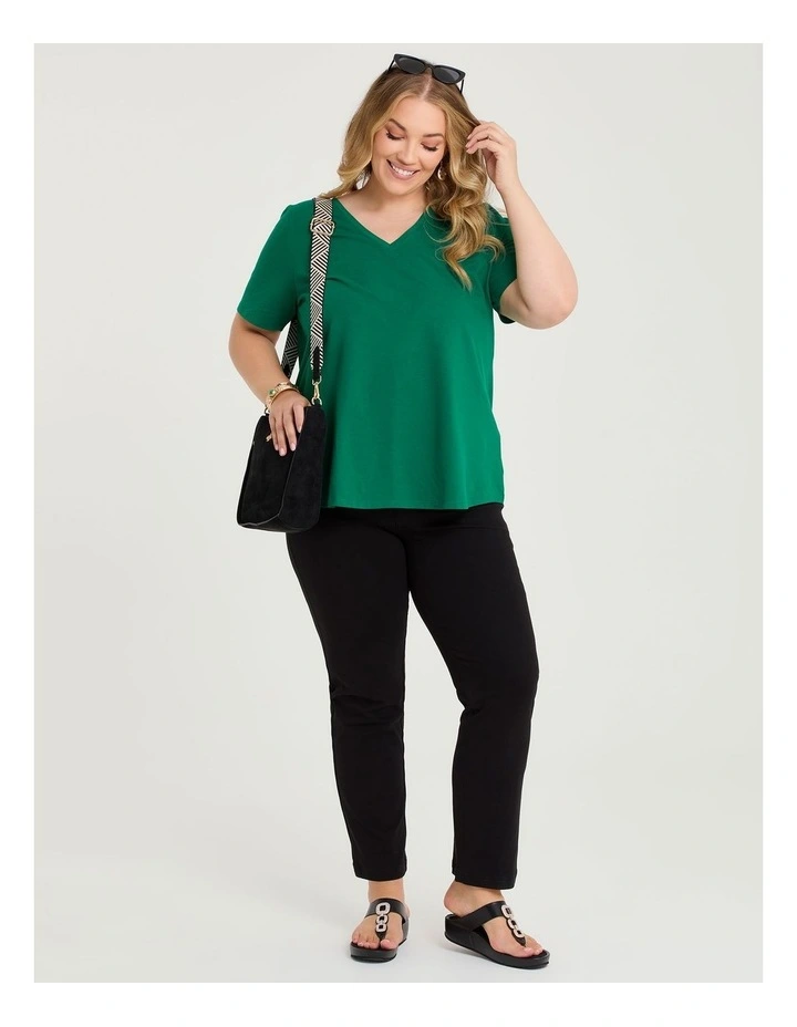 Australian Cotton V-neck T-shirt Greenlake image 4