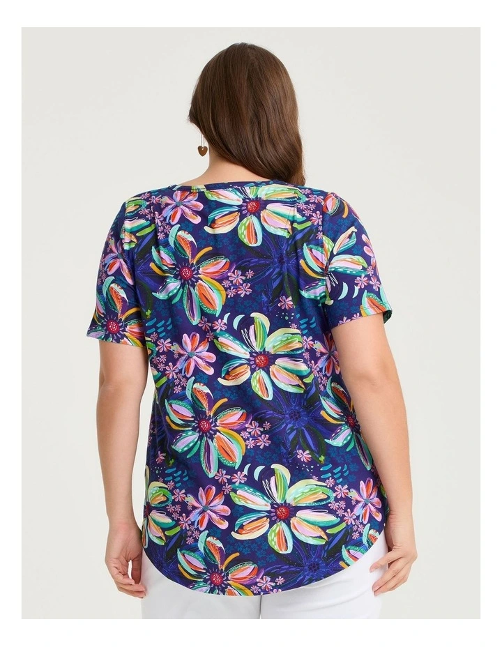 Ettavee Flowers Cotton T-shirt Print image 2