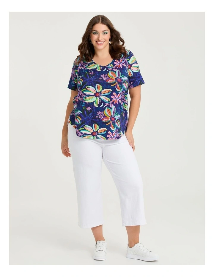 Ettavee Flowers Cotton T-shirt Print image 3