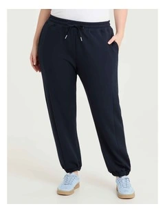 Luxe Touch Cuffed Trackpant Navy
