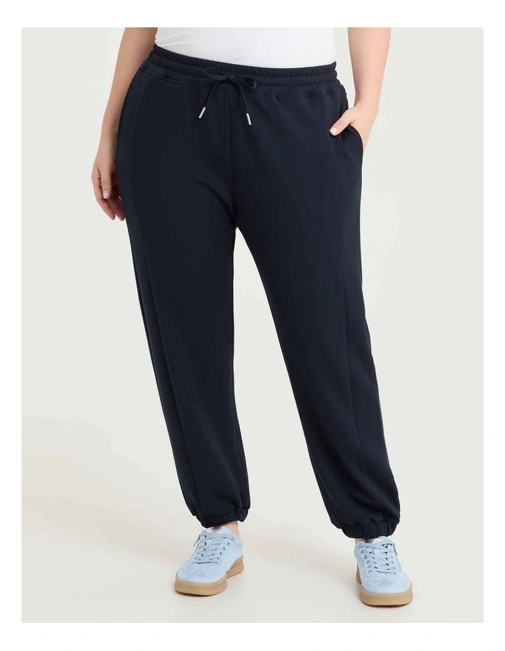 Luxe Touch Cuffed Trackpant Navy image 1