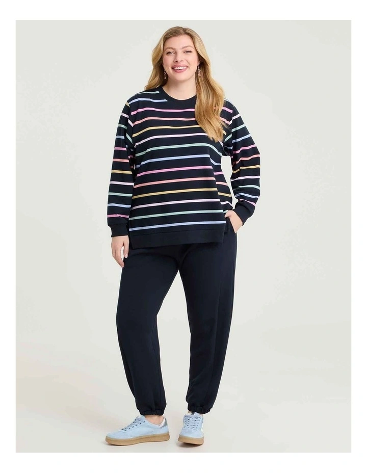 Luxe Touch Cuffed Trackpant Navy image 3