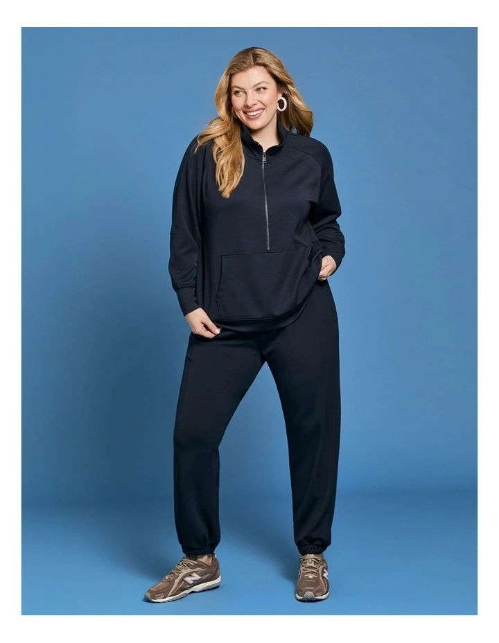 Luxe Touch Cuffed Trackpant Navy image 4