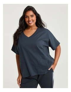 Cotton Spliced Pocket T-shirt Storm