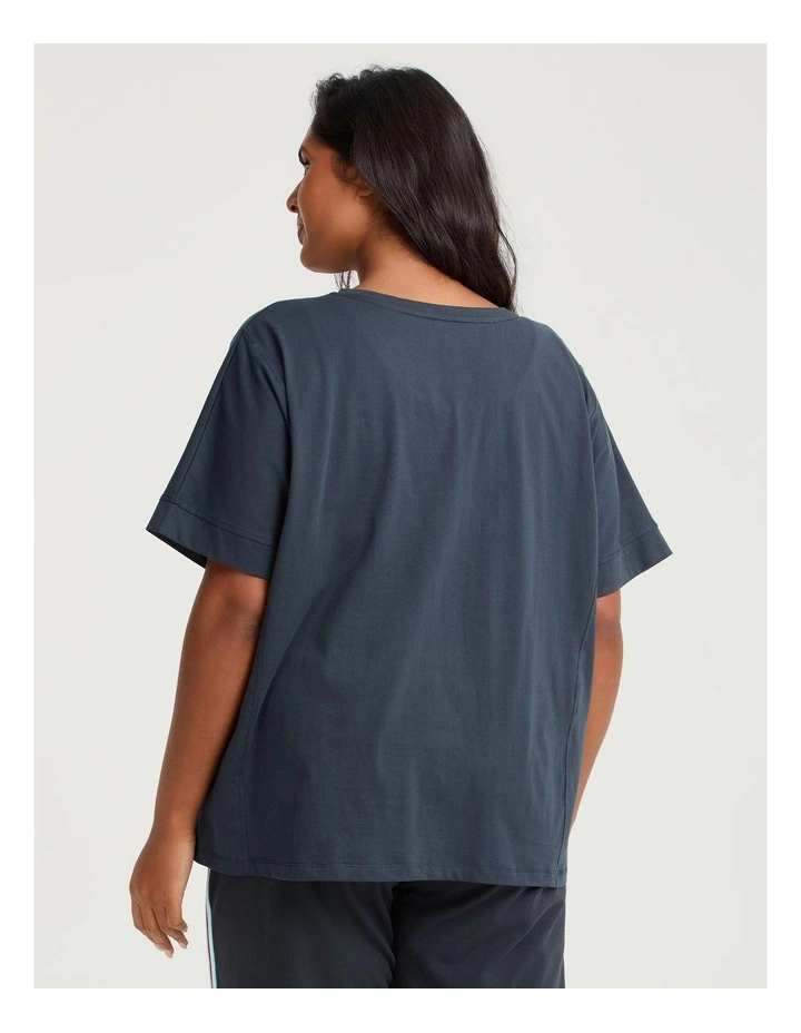 Cotton Spliced Pocket T-shirt Storm image 2