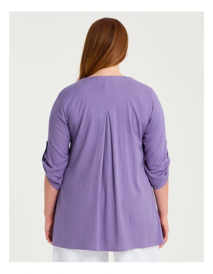 Asymmetric Natural Tunic Cornflower image 2