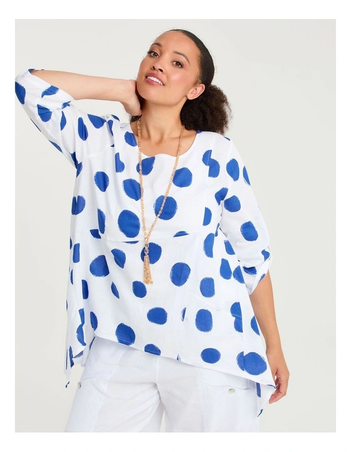 Linen Blend Hallie Spot Tunic Print image 1