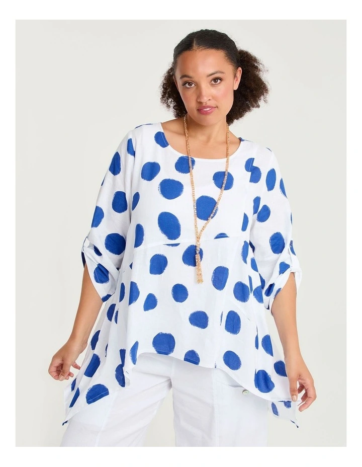Linen Blend Hallie Spot Tunic Print image 3