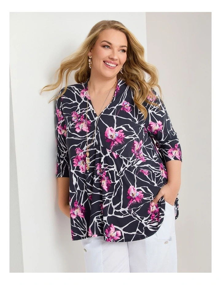 Bardot Luna Tunic Black Pink Floral image 5