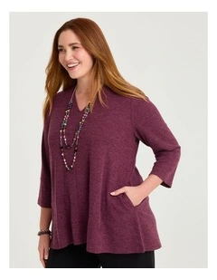 Lola Melange Knit Tunic Berry