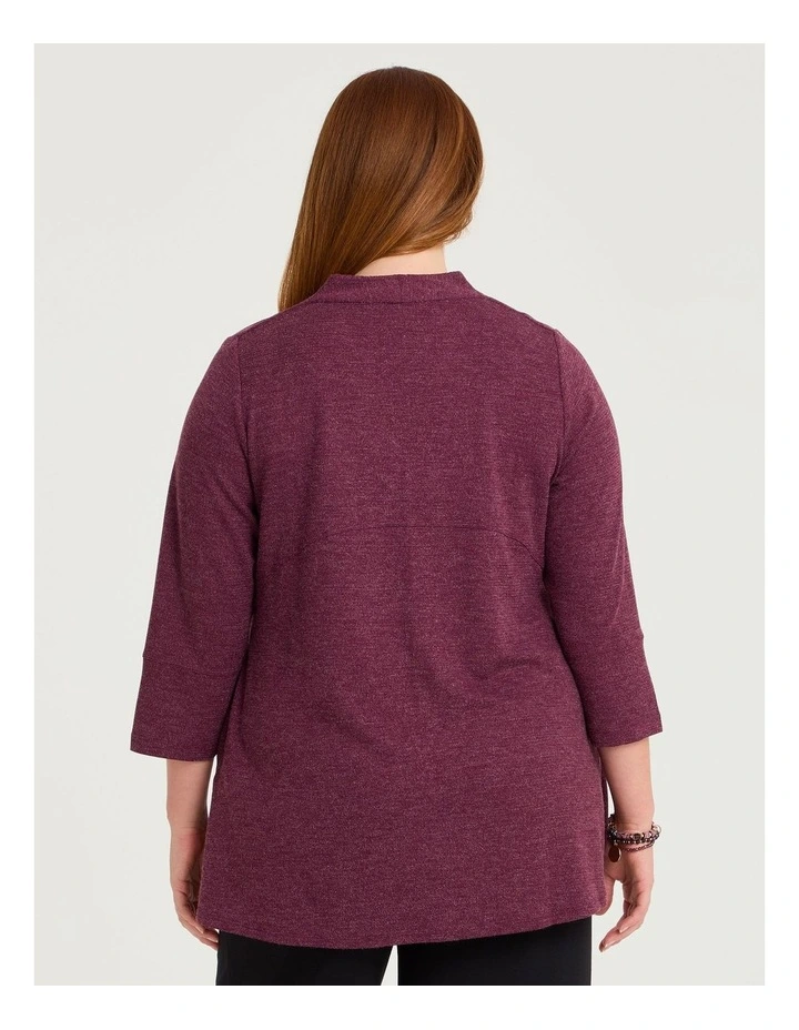 Lola Melange Knit Tunic Berry image 2