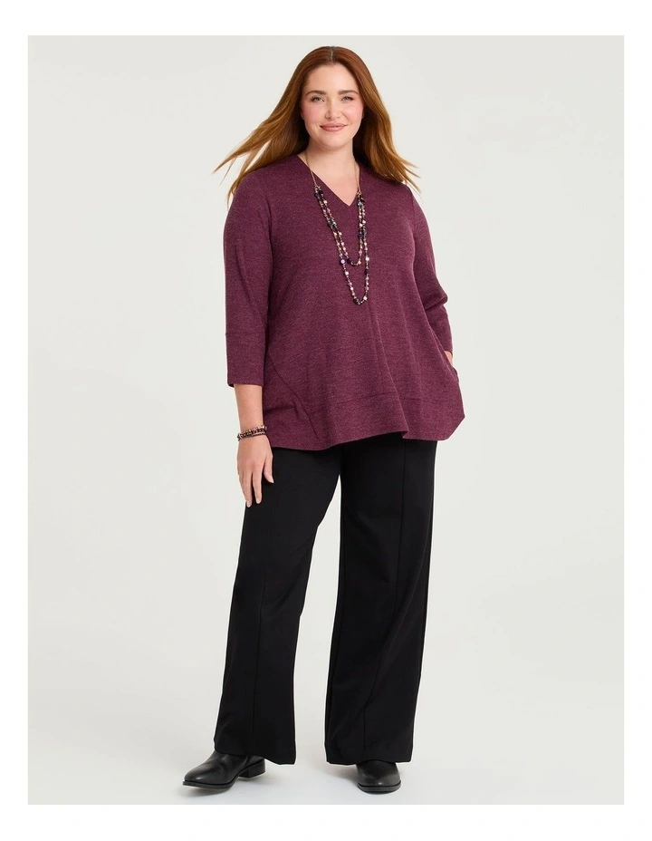 Lola Melange Knit Tunic Berry image 3