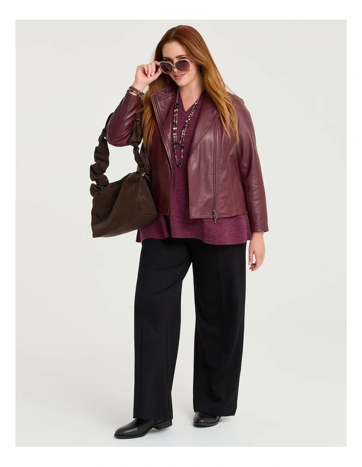 Lola Melange Knit Tunic Berry image 4
