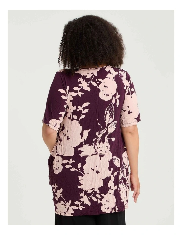 Tulip Crush Luna Tunic Berry Print image 2
