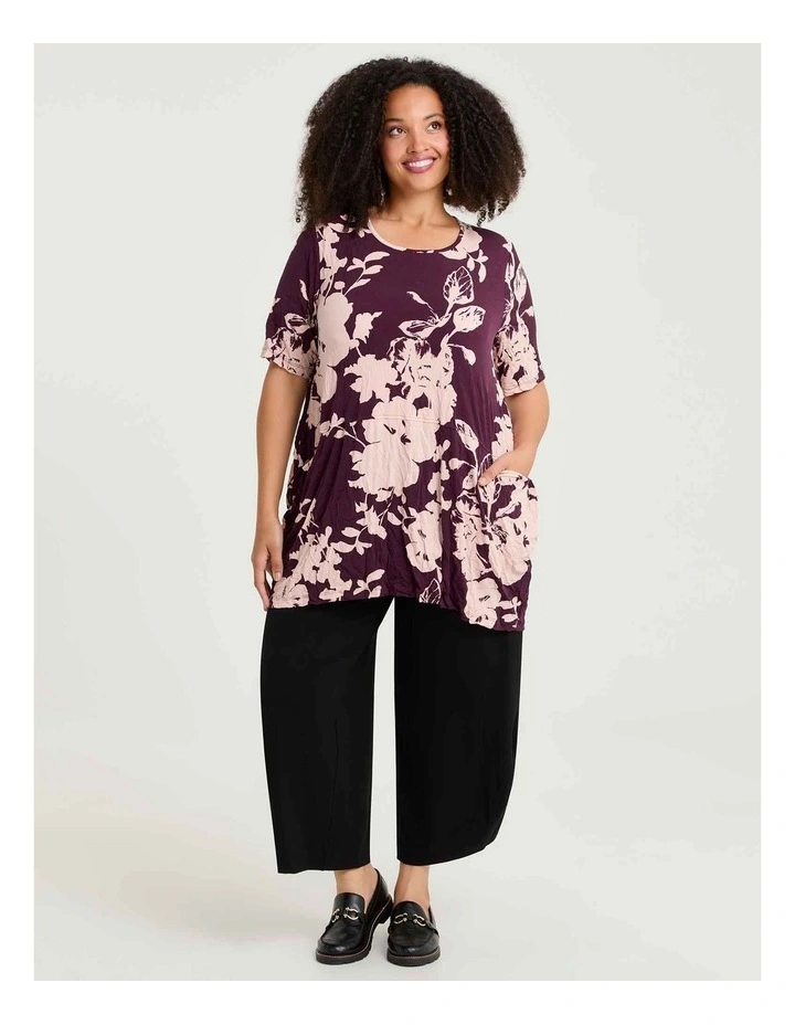 Tulip Crush Luna Tunic Berry Print image 3