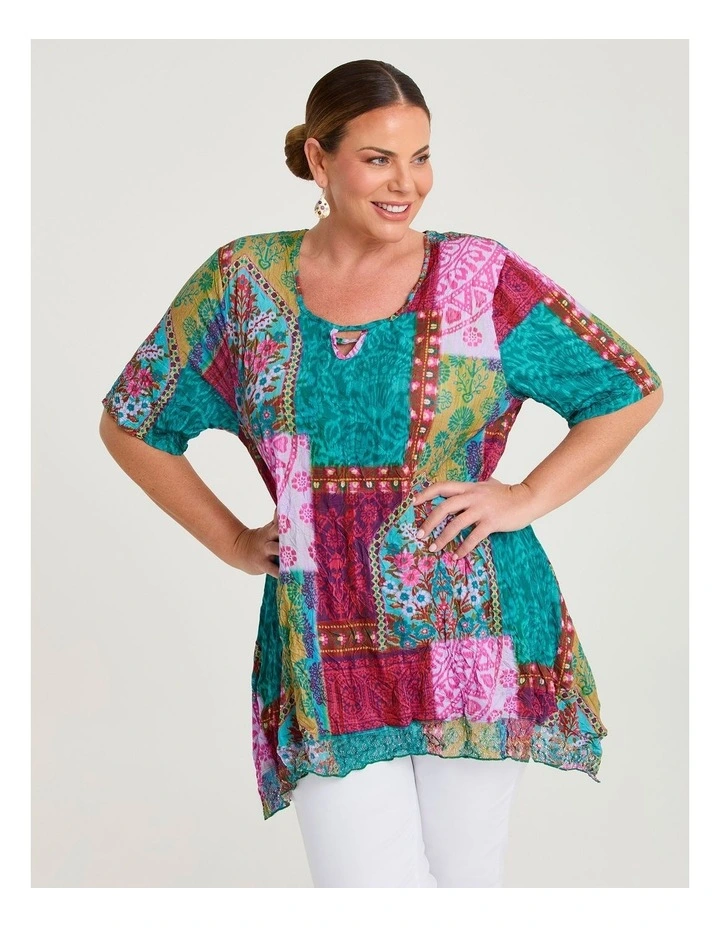 Lace Hem Crush Tunic Print image 3