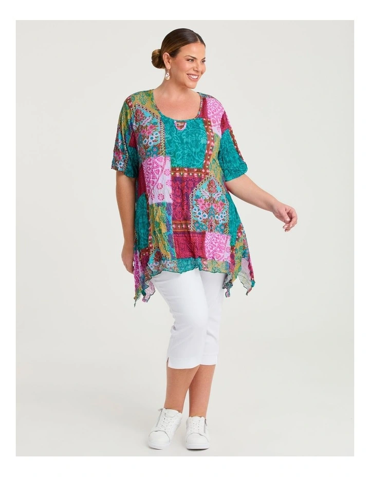 Lace Hem Crush Tunic Print image 4