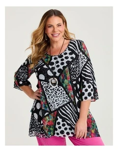 Reversible Mesh Travel Tunic Print