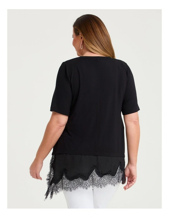 Natural Karla Lace Luxe Tunic Black image 2