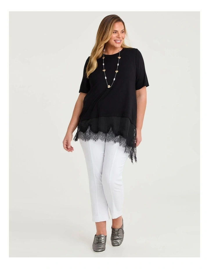 Natural Karla Lace Luxe Tunic Black image 3