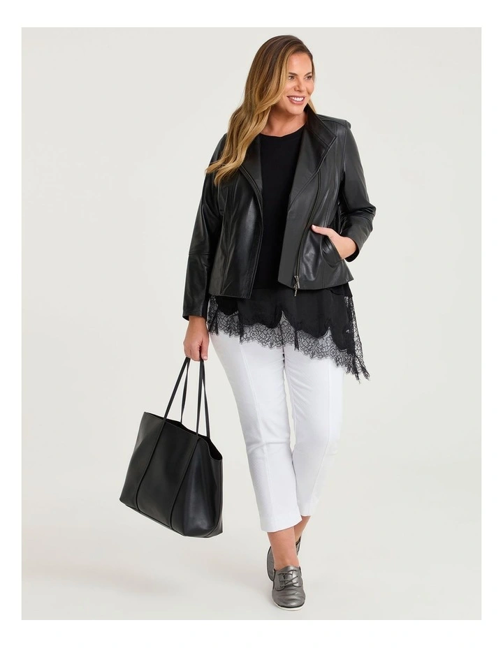 Natural Karla Lace Luxe Tunic Black image 4