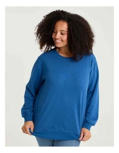 Boyfriend Tunic Sweat Mid Blue