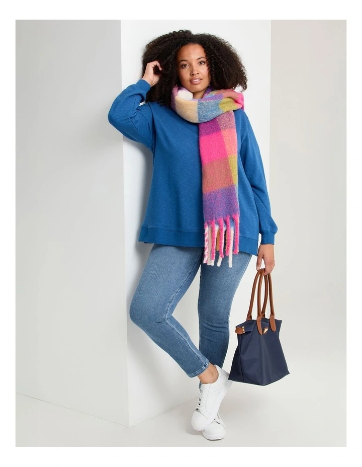 Boyfriend Tunic Sweat Mid Blue image 4