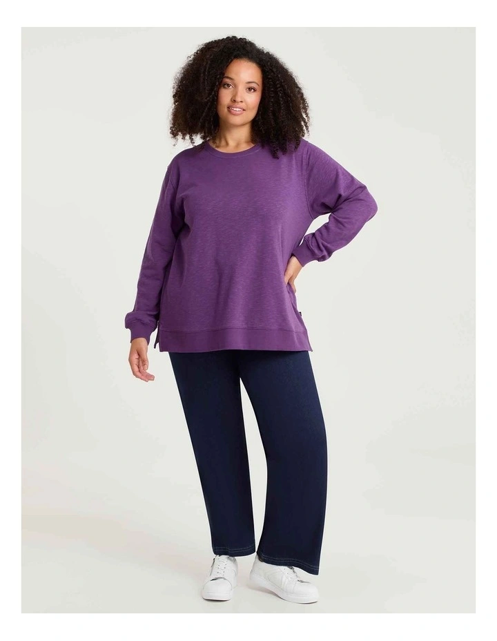 Boyfriend Tunic Sweat Mulberry Purple image 4