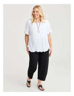 Petite Ponte Pinstripe Lantern Pant Stripe