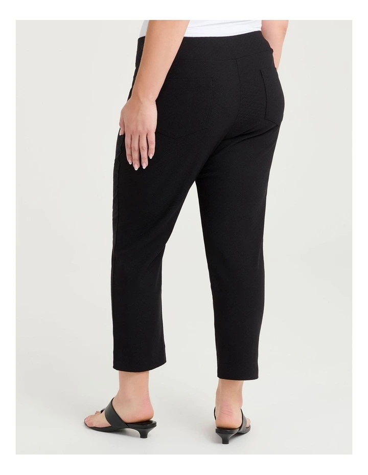 Petite Natural Eloise Texture Pant Black image 2