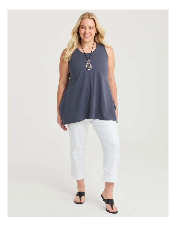 Petite Natural Eloise Texture Pant White image 1