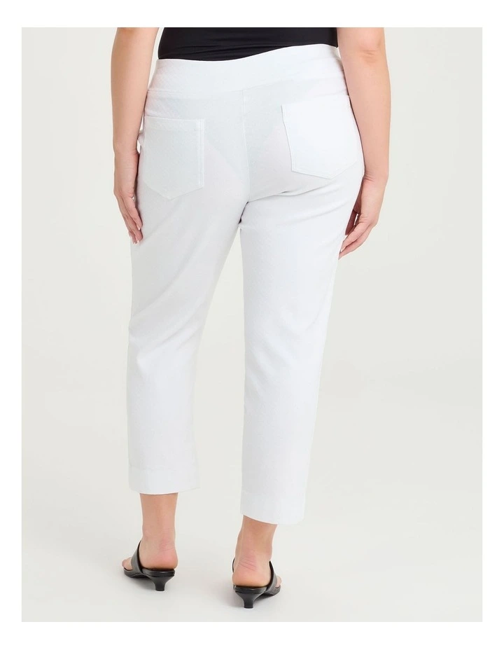 Petite Natural Eloise Texture Pant White image 2