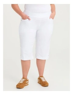 Petite Editorial Pocket Long Short White