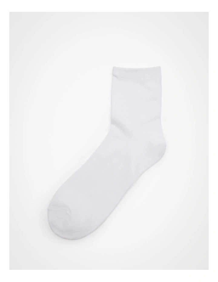 3 Pack Cotton Ribbed Socks Pink Multi image 4