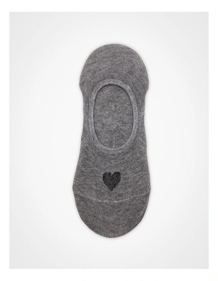 3 Pack No Show Bamboo Love Socks Multi image 3