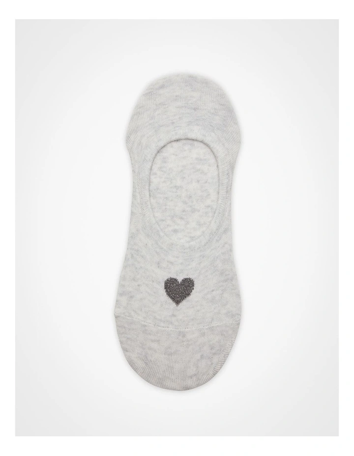 3 Pack No Show Bamboo Love Socks Multi image 4