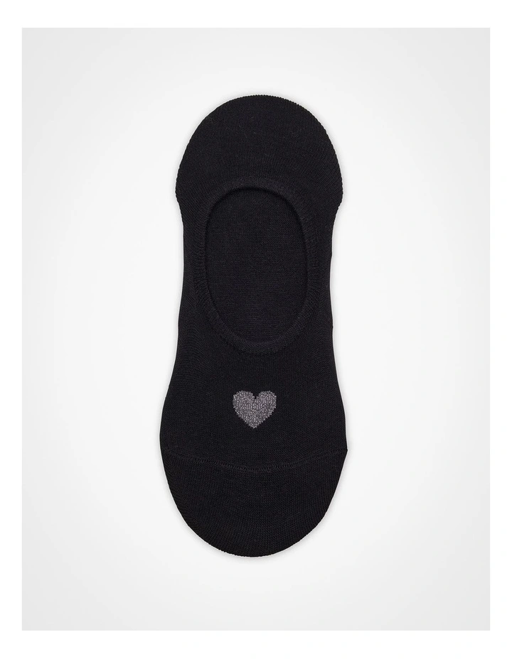 3 Pack No Show Bamboo Love Socks Multi image 5
