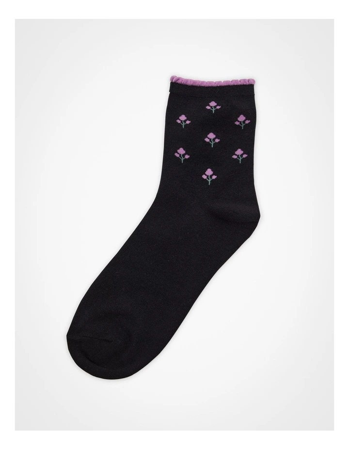 2 Pack Cotton Floral Socks Multi image 4