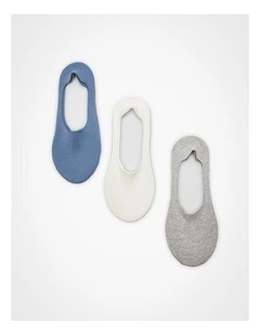 3 Pack No Show Invisible Cotton Socks