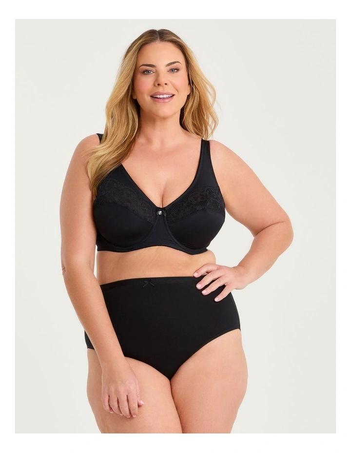 Underwire Lace T-shirt Bra Black image 4