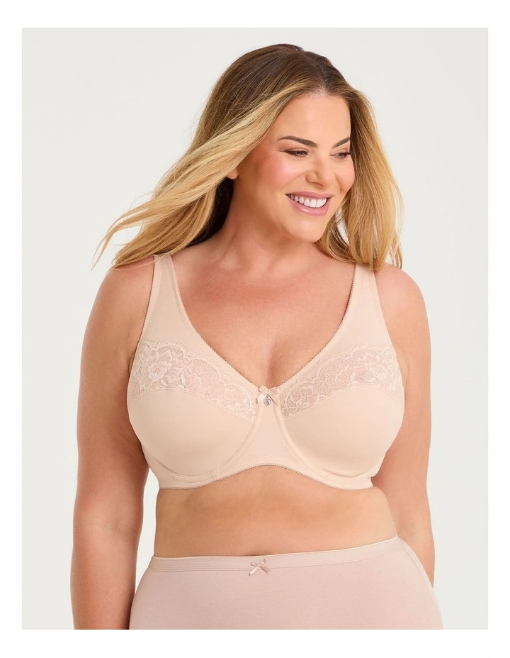 Underwire Lace T-shirt Bra Almond image 3