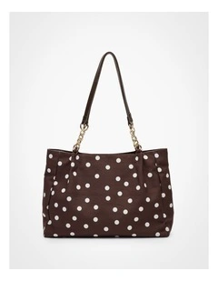 Polka Dot Shoulder Bag Brown
