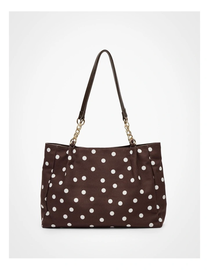 Polka Dot Shoulder Bag Brown image 1